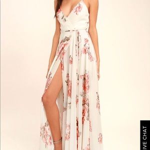 BLUE Lulu’s Floral Wrap Maxi Dress